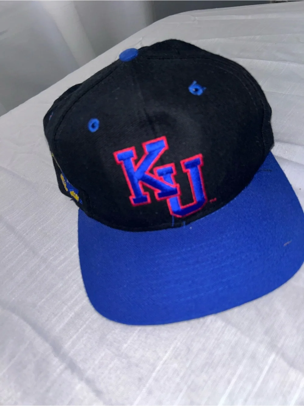 KU Logo Kids Snapback Hat - Black & Blue